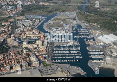 Yachthafen in Canet-en-Roussillon, Frankreich Stockfoto