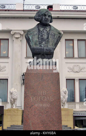 Denkmal für Nikolai Gogol in Wolgograd 001 Stockfoto