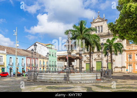 Platz Terreiro de Jesus in Salvador de Bahia Stockfoto