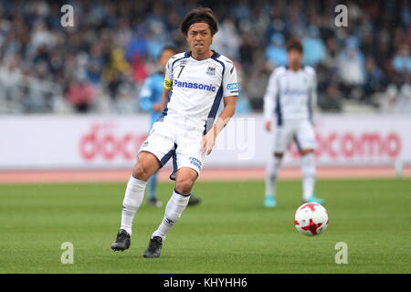 Kanagawa, Japan. November 2017. Yasuhito Endo (Gamba) Fußball/Fußball : 2017 J1 League Spiel zwischen Kawasaki Frontale 1-0 Gamba Osaka im Todoroki Stadium in Kanagawa, Japan . Quelle: AFLO/Alamy Live News Stockfoto