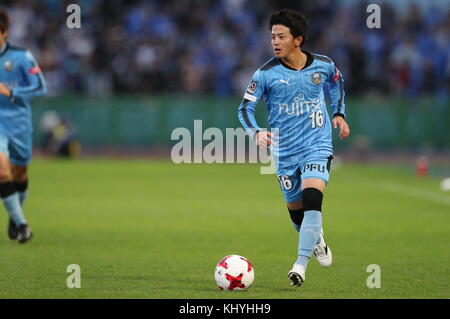 Kanagawa, Japan. November 2017. Tatsuya Hasegawa (Frontale) Fußball/Fußball : 2017 J1 League Spiel zwischen Kawasaki Frontale 1-0 Gamba Osaka im Todoroki Stadium in Kanagawa, Japan . Quelle: AFLO/Alamy Live News Stockfoto