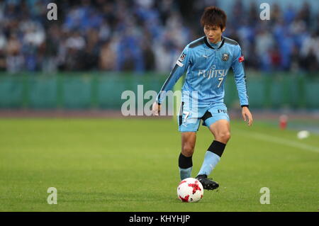 Kanagawa, Japan. November 2017. Shintaro Kurumaya (Frontale) Fußball/Fußball : 2017 J1 League Spiel zwischen Kawasaki Frontale 1-0 Gamba Osaka im Todoroki Stadium in Kanagawa, Japan . Quelle: AFLO/Alamy Live News Stockfoto