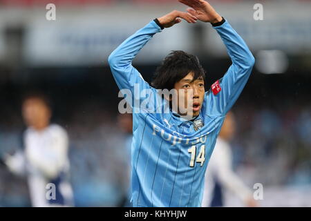 Kanagawa, Japan. November 2017. Kengo Nakamura (Frontale) Fußball/Fußball : 2017 J1 League Spiel zwischen Kawasaki Frontale 1-0 Gamba Osaka im Todoroki Stadium in Kanagawa, Japan . Quelle: AFLO/Alamy Live News Stockfoto