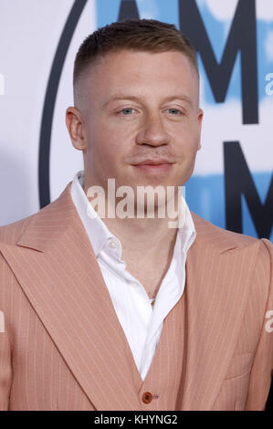 Macklemore nimmt am 19. November 2017 an den American Music Awards 2017 im Microsoft Theater in Los Angeles, Kalifornien, Teil. Verwendung weltweit Stockfoto