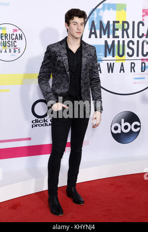 Shawn Mendes nimmt am 19. November 2017 an den American Music Awards 2017 im Microsoft Theater in Los Angeles, Kalifornien, Teil. Verwendung weltweit Stockfoto