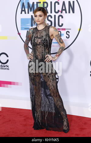 Kehlani nimmt am 19. November 2017 an den American Music Awards 2017 im Microsoft Theater in Los Angeles, Kalifornien, Teil. Verwendung weltweit Stockfoto