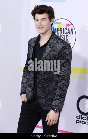 Shawn Mendes nimmt am 19. November 2017 an den American Music Awards 2017 im Microsoft Theater in Los Angeles, Kalifornien, Teil. Verwendung weltweit Stockfoto