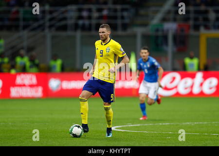 Mailand, Italien. November 2017. Marcus Berg (SWE) Fußball/Fußball : Qualifikationsspiel zur FIFA-Weltmeisterschaft 2018 Play-off zwischen Italien 0-0 Schweden im Stadio San Siro in Mailand. Quelle: Mutsu Kawamori/AFLO/Alamy Live News Stockfoto