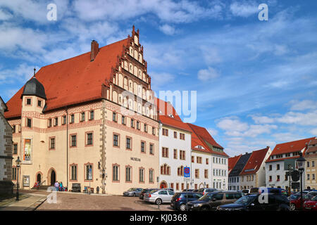 Europa, Deutschland, Sachsen, Freiberg, Stadt, Markt Stockfoto