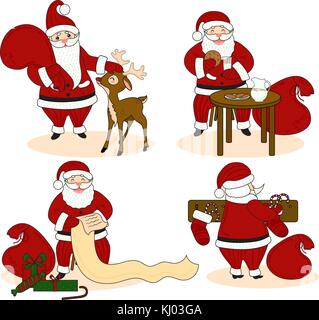 Der weihnachtsmänner bereit für Weihnachten Stock Vektor