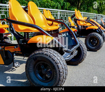 Atv Quad Bikes stehen in einem geparkt Stockfoto