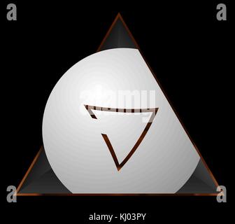 Abstraktion von Dreiecken und Circle Center Business Logo Stock Vektor