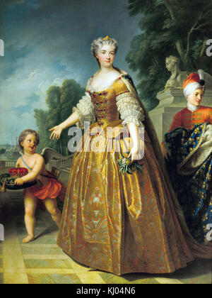 Stiemart Francois - Portrait von Marie Leczinska (1703-1768), Königin von Frankreich Stockfoto