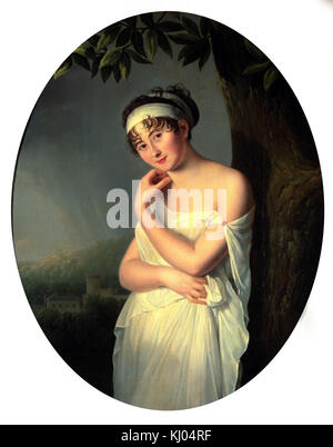 Morin Eulalie - Porträt von Juliette Recamier (1777 - 1849) Stockfoto