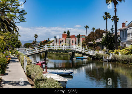 Venedig ist ein Wohnbau, Gewerbe und Freizeit am Strand Gegend in Los Angeles, Kalifornien Stockfoto
