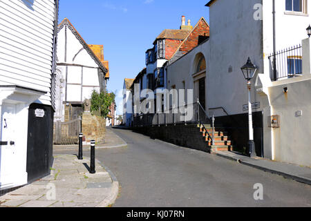 Alle Heiligen Straße in der Altstadt von Hastings Stockfoto