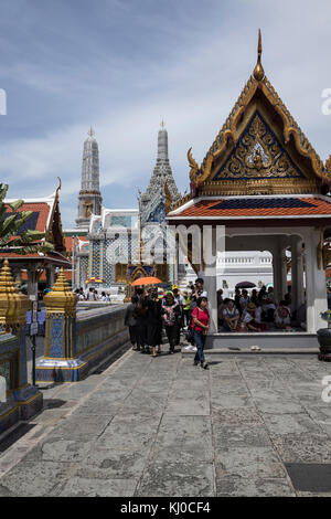 Die Grand Palace, im Jahre 1782 erbaut und Heimat der thailändische König, in Bangkok in Thailand, Asien Stockfoto