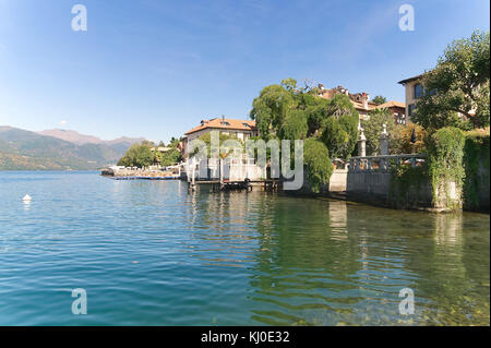 Lago d'Orta und die Insel San Giulio - Piemont - Italien Stockfoto