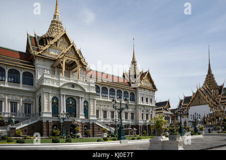 Die Grand Palace, im Jahre 1782 erbaut und Heimat der thailändische König, in Bangkok in Thailand, Asien Stockfoto