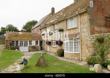 Die Fotografien auf der Isle of Wight, meist Farm und Cottages. Stockfoto