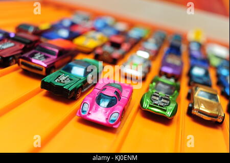 Spielzeug Classic Vintage Hot Wheels Autos von Mattel USA Miniatur Automobile Stockfoto