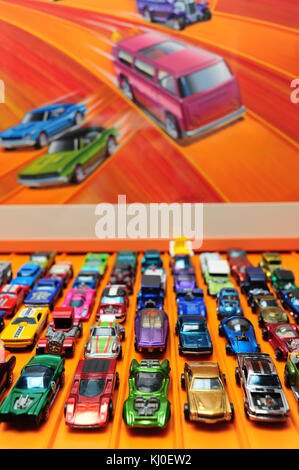 Spielzeug classic Vintage Hot Wheels Autos von Mattel usa Miniatur Automobile Stockfoto