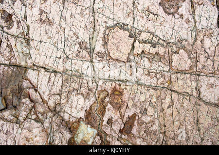 Geopark Schichten von Sedimentgestein, in tung ping Chau, Hong Kong Stockfoto