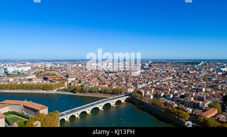 Luftaufnahme von Toulouse in Haute Garonne, Frankreich Stockfoto