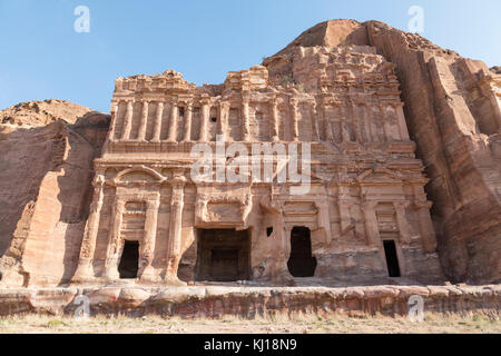 Die königlichen Gräber in die antike Stadt Petra, Jordanien Stockfoto