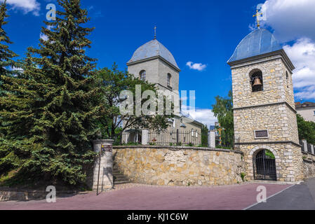 Kirche der Kreuzverherrlichung aus dem 16. Jahrhundert, älteste Kirche in der Stadt Ternopil, Verwaltungszentrum des Gebiets Ternopil in der Westukraine Stockfoto