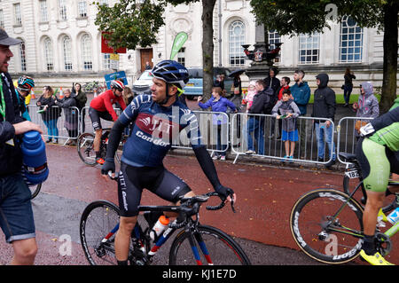 Graham Briggs, JLT Condor Team professioneller Radfahrer, Tour durch Großbritannien Radrennen 2017, Cardiff. Stockfoto