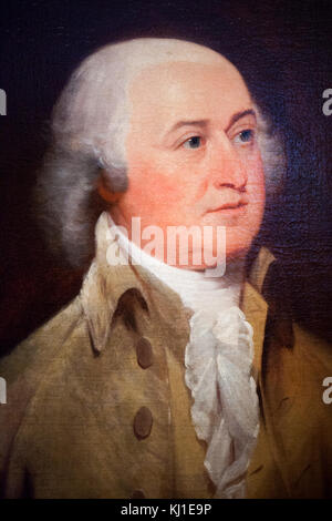 Öl Malerei von Präsident John Adams, der zweite Präsident der Vereinigten Staaten, von John Trumbull Stockfoto