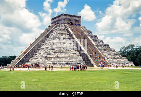 Maya Pyramide von Kukulcan el Castillo in Chichen Itza, Mexiko Stockfoto