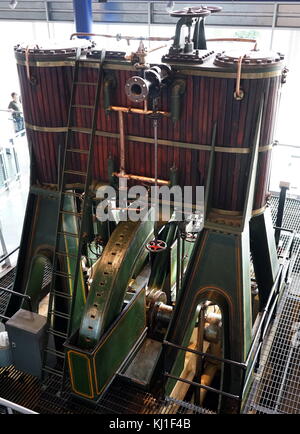 James Watt Dampfmaschine in Birmingham, England für Abwasser pumpen 1884 produziert. Stockfoto