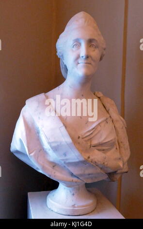 Büste von Marie-Anne Collot 1748-1821, die russische Kaiserin Katharina II. 1769. Katharina II. von Russland (Katharina die Große). (1729 - 1796), war der bekannteste und am längsten herrschenden weibliche Führer von Russland, Regierende von 1762 bis zu ihrem Tod im Jahre 1796 im Alter von 67 Jahren. Stockfoto