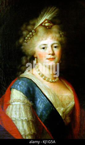 Maria Fjodorowna (Sophie Dorothea von Württemberg; 1759 - 1828), Gemahlin Kaiserin von Russland als die zweite Frau des Zaren Paul I. Stockfoto