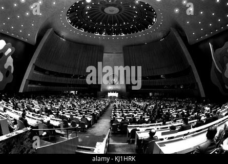 Foto während einer Sitzung der Generalversammlung der Vereinten Nationen genommen. Vom 20. Jahrhundert Stockfoto