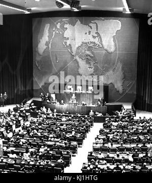 Foto während einer Sitzung der Generalversammlung der Vereinten Nationen genommen. Vom 20. Jahrhundert Stockfoto
