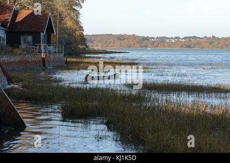 Wandern in der Nähe des Flusses orwell Suffolk Stockfoto