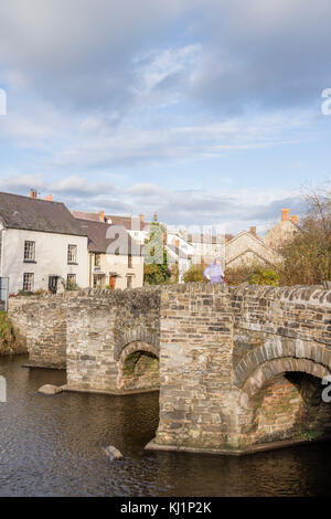 Die kleinen ländlichen Stadt Clun in der Shropshire Hills ANOB, Shropshire, England, Großbritannien Stockfoto