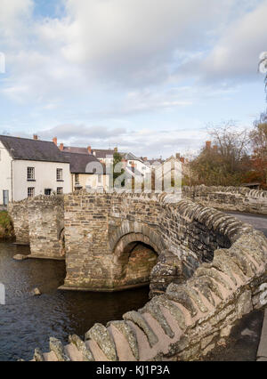 Die kleinen ländlichen Stadt Clun in der Shropshire Hills ANOB, Shropshire, England, Großbritannien Stockfoto