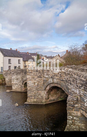 Die kleinen ländlichen Stadt Clun in der Shropshire Hills ANOB, Shropshire, England, Großbritannien Stockfoto