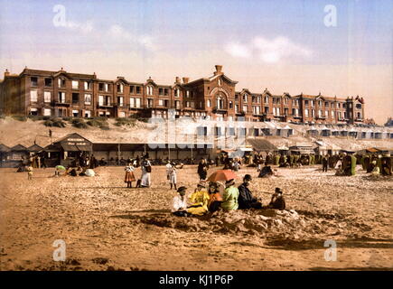 Fotomechanischen drucken auf 1900 datiert, mit der Darstellung der Hotel d'Orange, Scheveningen Stockfoto