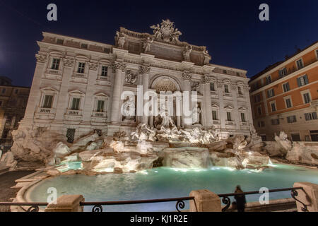 Tevi begleitet Brunnen Rom - Fontana di Trevi, Rom Stockfoto