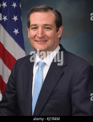 Rafael Edward 'Ted' Cruz (22. Dezember 1970 geboren), US-amerikanischer Politiker und Rechtsanwalt, der als Junior Senator von Texas seit 2013 gedient hat.[1] Er war ein Kandidat für die republikanische Nominierung für das Amt des Präsidenten der Vereinigten Staaten bei der Wahl 2016. Stockfoto