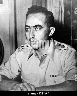 Mordechai (motke) Makleff Makleff (oder) 1920 - 1978 war der dritte Generalstabschef der israelischen Streitkräfte (IDF) 1952-53; und später, Generaldirektor von vielen wichtigen öffentlichen Unternehmen, die in der israelischen Wirtschaft. Stockfoto