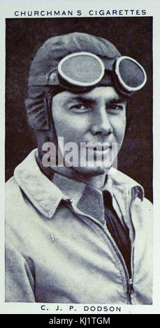 Churchman Könige von Geschwindigkeit Serie zigarette Karte Darstellung Charlie Dodson (1901-1983) ein britischer Rennfahrer und Motorradfahrer. Vom 20. Jahrhundert Stockfoto