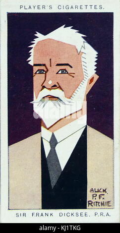 Zigarette card Player's, Sir Francis Bernard Dicksee (1853-1928) war ein englischer viktorianischen Maler und Illustrator, bekannt für seine Bilder von dramatischen literarischen, historischen und legendären Szenen bekannt. Vom 20. Jahrhundert Stockfoto