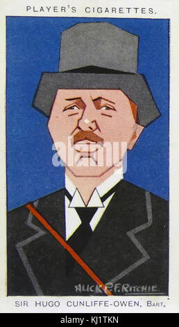 Zigarette card Player's, Sir Hugo Cunliffe-Owen, 1st Baronet (16. August 1870 - 14. Dezember 1947) war ein englischer Unternehmer. Vom 20. Jahrhundert Stockfoto