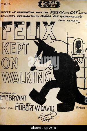 Anzeige für Jazz Bands Paul Whiteman's Leistung der "Felix gehalten zu Fuß". Vom 20. Jahrhundert Stockfoto